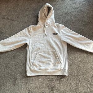 Men's Light Gray Hoodie Sweatshirt, “Farmyard Classic” Heavyweight